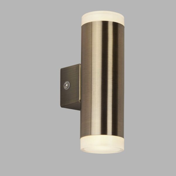 Applique murale LED extérieure Up Down IP44 en laiton antique petite