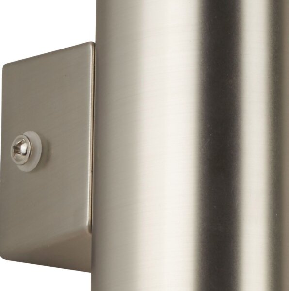 Applique extérieure LED Up Down en argent IP44 3000 K H : 17 cm