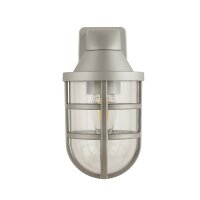 Applique murale ext&eacute;rieure argent IP44 E27 Maritim...