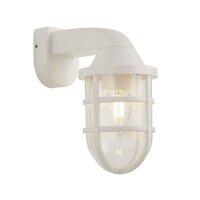 Lampe dext&eacute;rieur murale IP44 E27 blanc Maritim H :...
