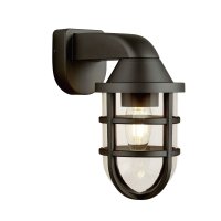 Lampe dextérieur noire mur IP44 noir E27 H : 21 cm