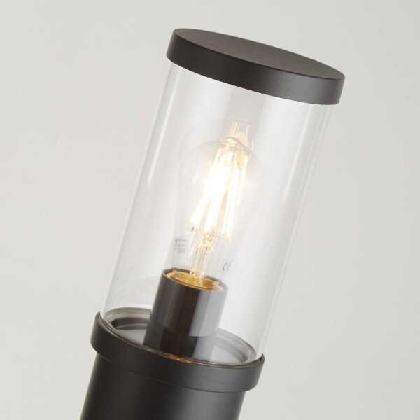Borne déclairage IP44 73 cm E27 Noir Clair Chemin de jardin