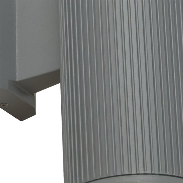 Lampe dextérieur murale IP54 Downlight E27 Gris Verre Aluminium