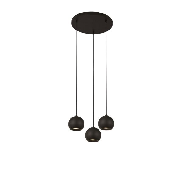 Lampe à suspendre 3 flammes Noir GU10 Ø 39 cm Métal