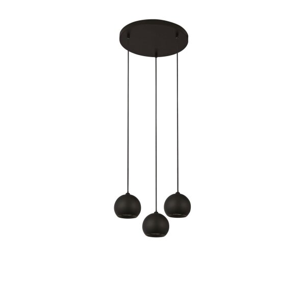 Lampe à suspendre 3 flammes Noir GU10 Ø 39 cm Métal