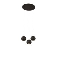Lampe &agrave; suspendre 3 flammes Noir GU10 &Oslash; 39...