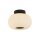 Plafonnier rond Ø 24 cm Noir Blanc Verre Métal E27