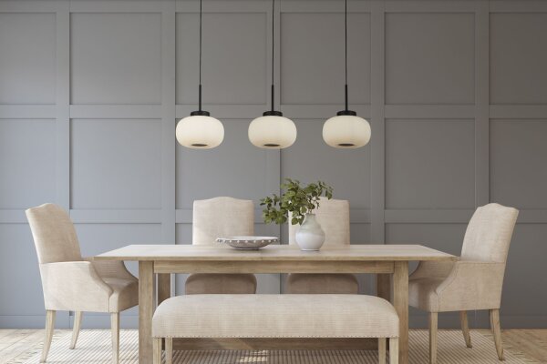 Lampe à suspendre 3 flammes L : 104 cm verre métal E27