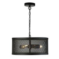 Suspension Noir &Oslash; 45 cm en m&eacute;tal mesh 3x...