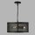 Suspension Noir Ø 45 cm en métal mesh 3x E27 Retro