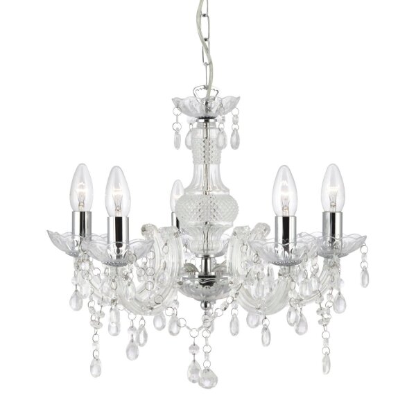 Lustre en cristal Verre Ø 48 cm 5x E14 Classique