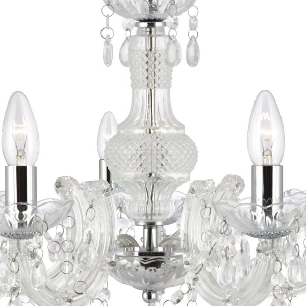 Lustre en cristal Verre Ø 48 cm 5x E14 Classique