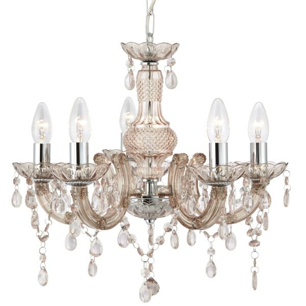Lustre étincelant verre cristal Ø 48 cm 5x E14