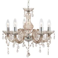 Lustre &eacute;tincelant verre cristal &Oslash; 48 cm 5x E14