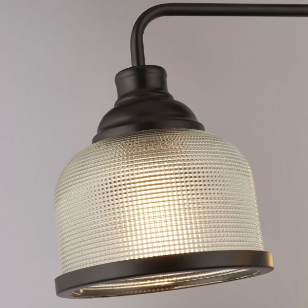 Suspension 3 flammes E27 noir clair Ø 56 cm Vintage