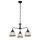 Suspension 3 flammes E27 noir clair Ø 56 cm Vintage