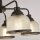 Suspension métal verre Ø 58 cm noir clair vintage