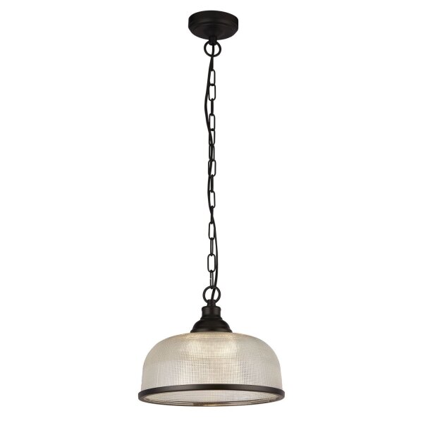Suspension noir verre métal Ø 27 cm H : max. 1,2 m