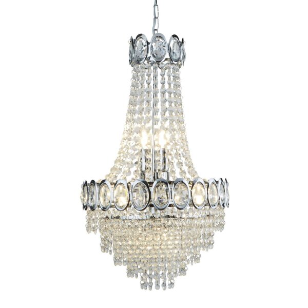 Lustre en cristal Ø 38 cm H : max. 128 cm réglable