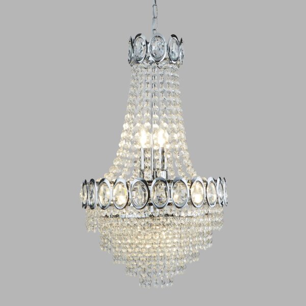 Lustre en cristal Ø 38 cm H : max. 128 cm réglable