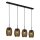 Lampe à suspendre métal 4 flammes noir or L : 90 cm E27