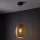 Lampe à suspendre noir or E27 Ø 15 cm étroit métal