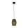 Lampe à suspendre noir or E27 Ø 15 cm étroit métal
