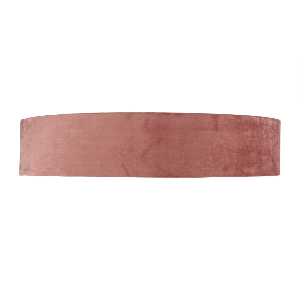 Plafonnier rond Ø 50cm H : 10cm Abat-jour rose velours 3x E27