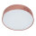 Plafonnier rond Ø 50cm H : 10cm Abat-jour rose velours 3x E27