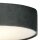 Plafonnier rond Ø 50 cm H : 10 cm Gris velours Abat-jour 3x E27