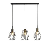 Lampe à suspendre à 3 flammes en noir...