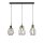 Lampe à suspendre à 3 flammes en noir laiton antique E27