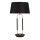 Lampe de table noir laiton E27 63 cm de haut tissu métal