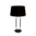 Lampe de table noir laiton E27 63 cm de haut tissu métal