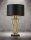Lampe de table or noir hauteur 72 cm E27 métal satiné