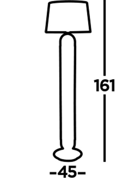 Lampadaire Blanc Argent 161 cm E27 Interrupteur à tirette Tissu Métal
