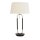 Lampe de table Abat-jour velours Interrupteur à tirette 63 cm E27 Blanc Argent