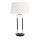 Lampe de table Abat-jour velours Interrupteur à tirette 63 cm E27 Blanc Argent