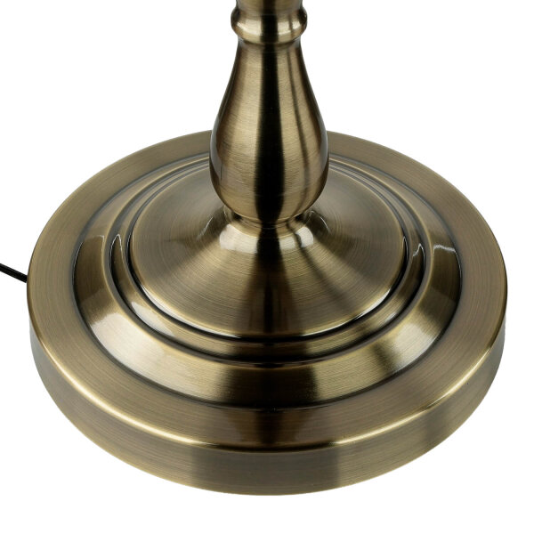 Lampadaire Salon en laiton antique brun E27 164 cm