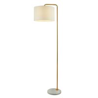 Lampadaire Marbre Socle 155 cm petit or antique blanc E27