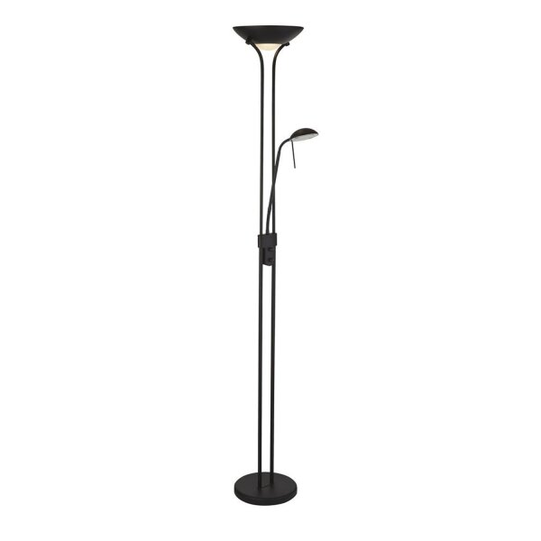 Lampadaire LED Lampe de lecture 180 cm noir 3000 K 1887 lm