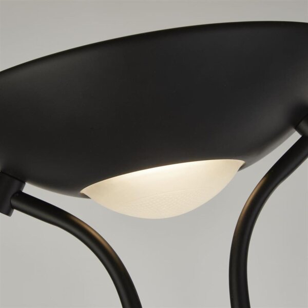 Lampadaire LED Lampe de lecture 180 cm noir 3000 K 1887 lm