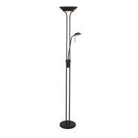 Lampadaire LED Lampe de lecture 180 cm noir 3000 K 1887 lm