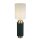 Lampe de table E27 72 cm de haut Tissu Métal Vert Blanc Laiton