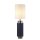 Lampe de table Bleu Blanc Nickel 72 cm de haut E27 Tissu Métal