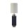 Lampe de table Bleu Blanc Nickel 72 cm de haut E27 Tissu Métal