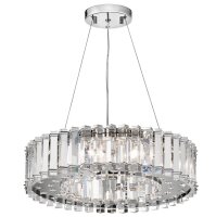 Grande lampe LED suspendue cristal IP44 réglable...