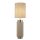 Lampe de table tissu métal hauteur 72 cm gris-beige nickel E27