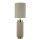 Lampe de table tissu métal hauteur 72 cm gris-beige nickel E27