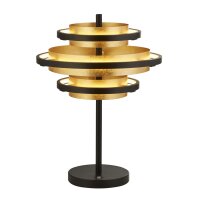 Lampe de table noir or H : 43,5 cm Ø 32 cm rond...